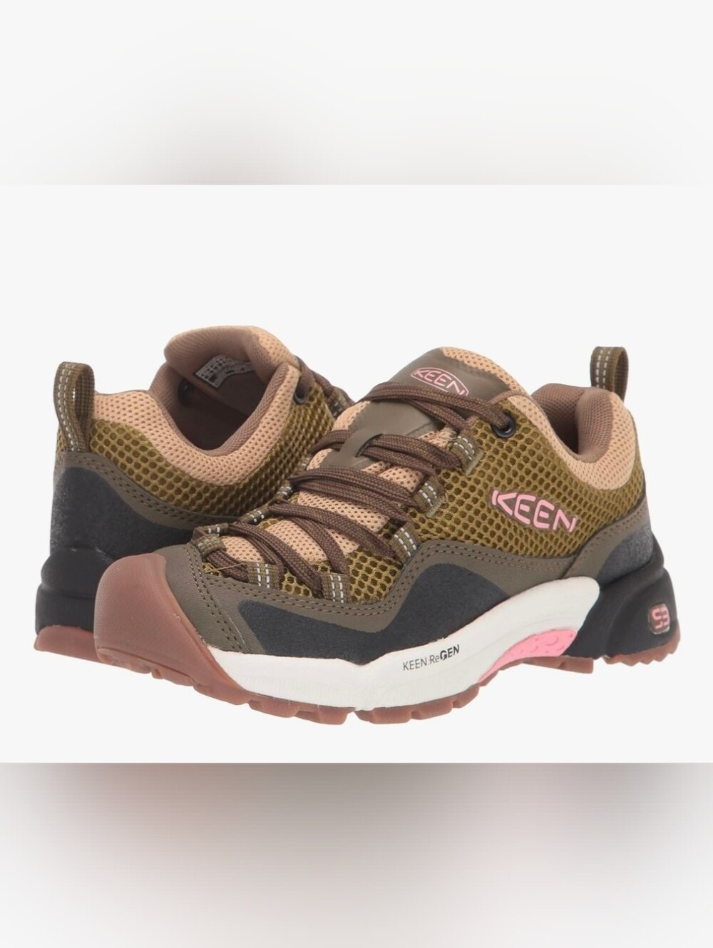 KEEN Wasatch Hiking Sneakers Olive Green/Pink Women's Women's 8.5